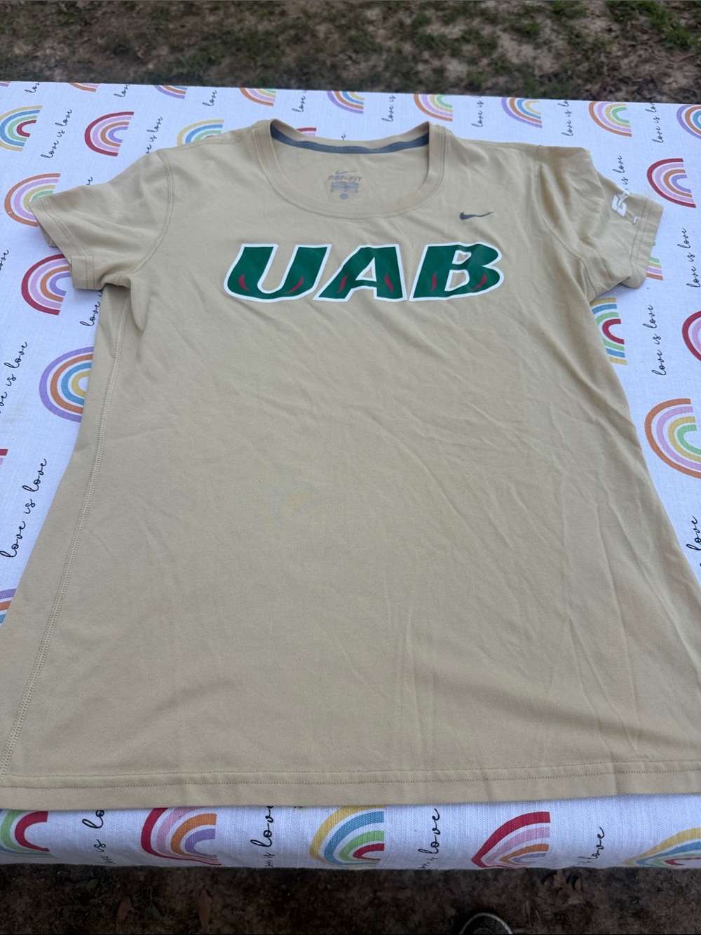 Nike Women's UAB Gold Short Sleeve Logo Tee